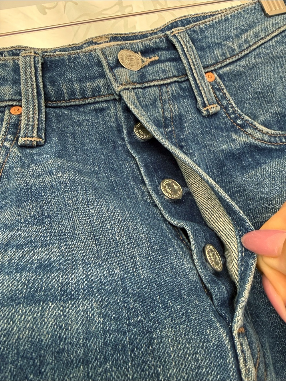 MOTHER SUPERIOR THE TOMCAT BLUE JEAN BERMUDA SHORTS - Picture 3 of 7